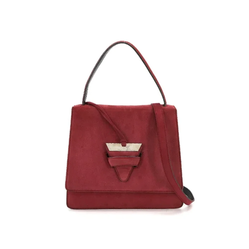 Loewe Pre-owned Suede shoulder-bags Red Dames