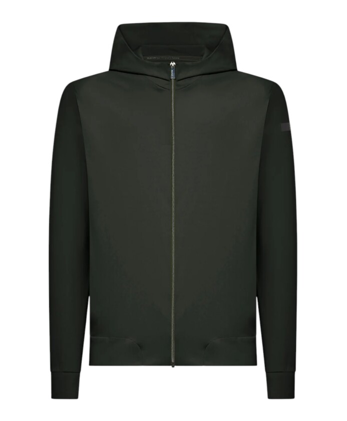 groene-hoodie-met-rits-fleece