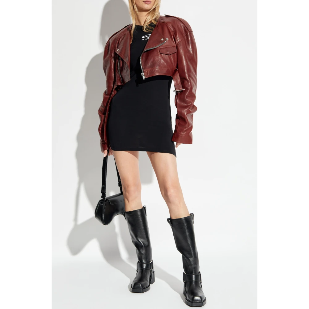 Vetements Jurk met logo Black Dames