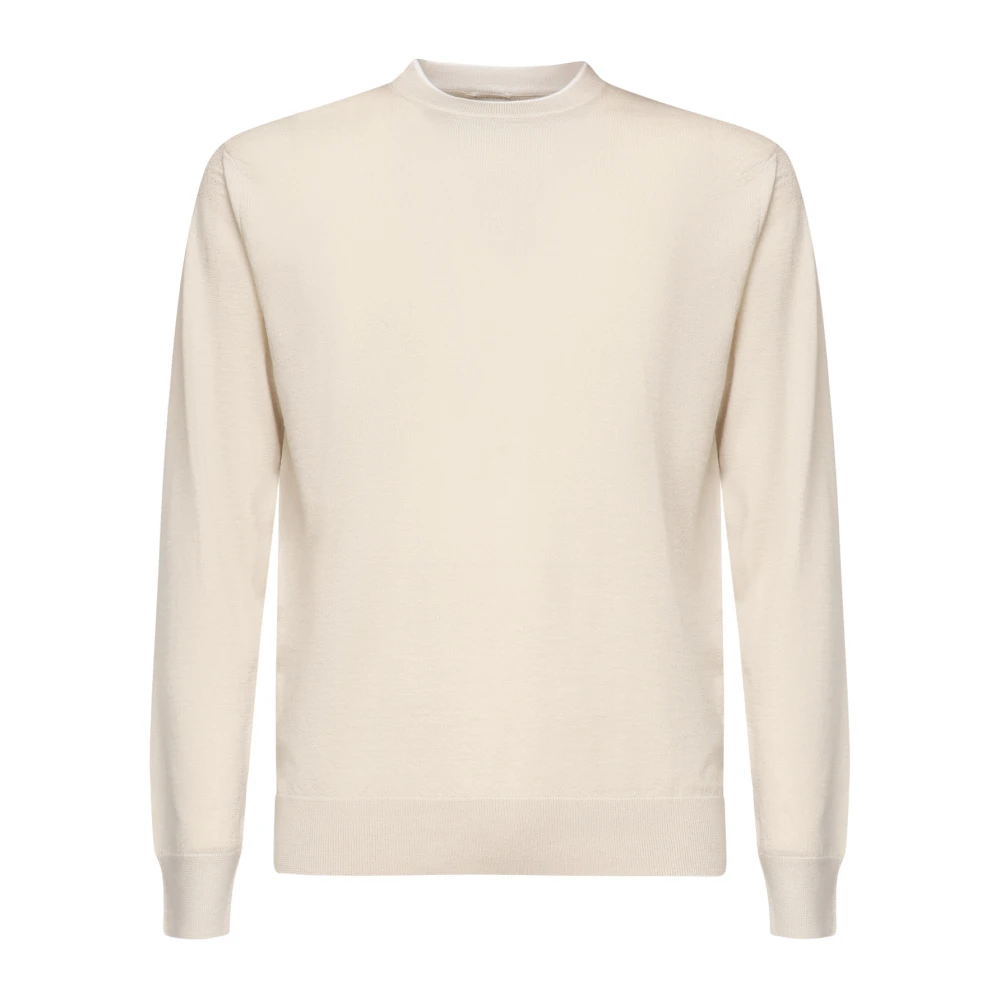 Eleventy Beige Rundhalsstickat