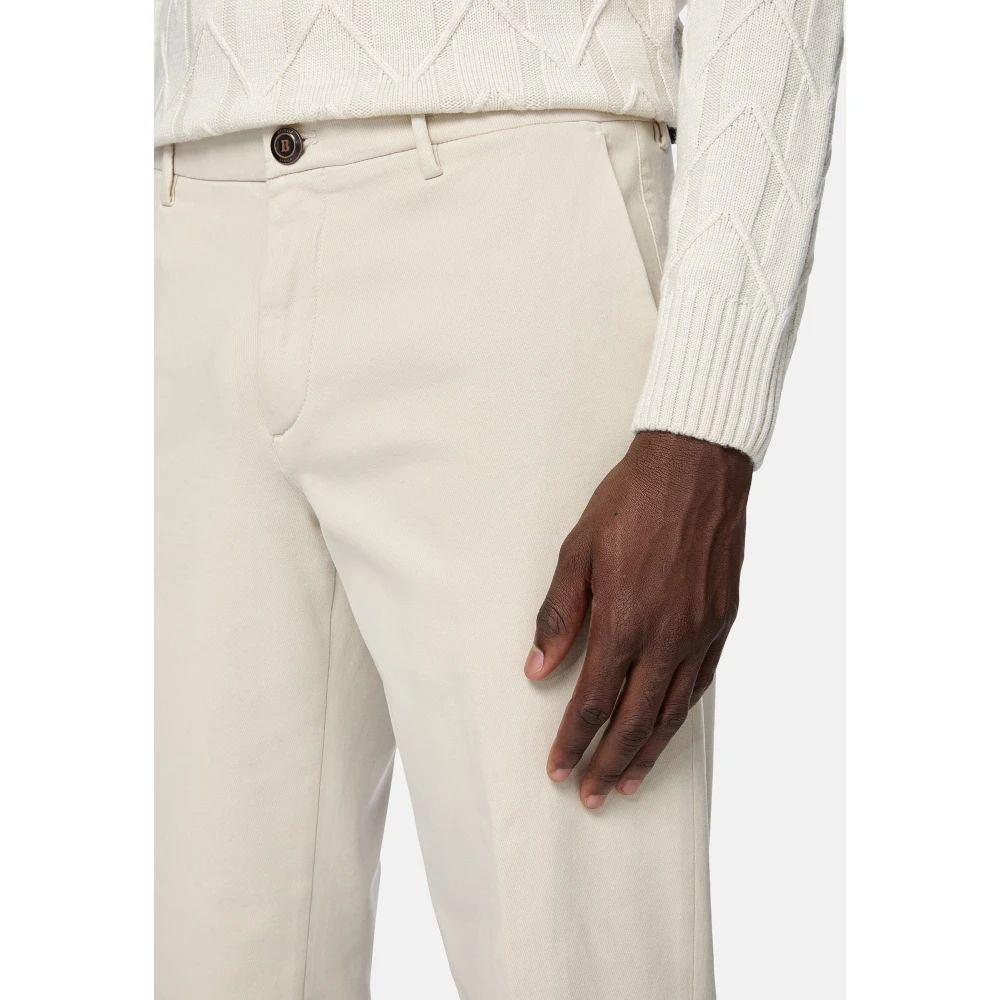 Boggi Milano Stretch Katoenen Broek Beige Heren