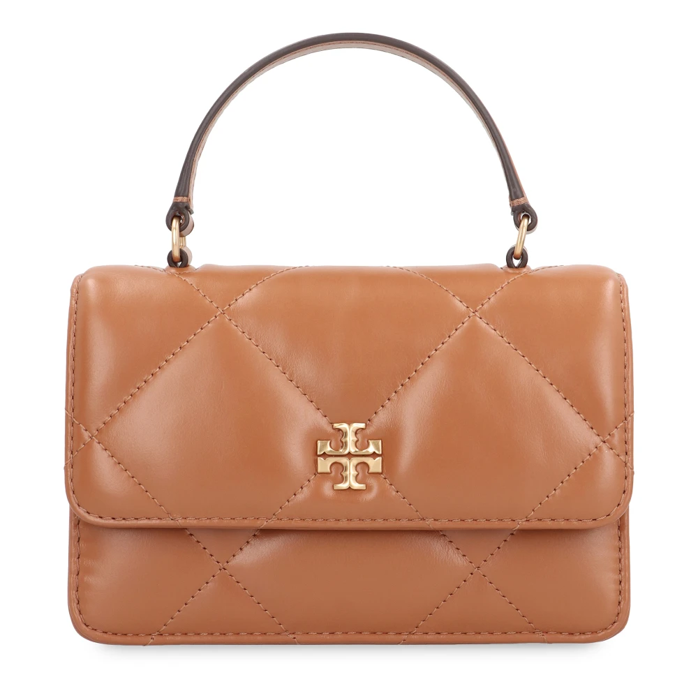 Tory Burch Women's Brown Mini Kira Diamond Quilt Top-Handle Crossbody