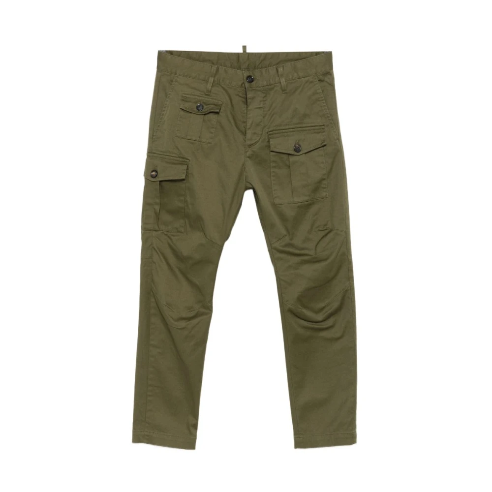 Dsquared2 Men's Green Trousers - Slim-Fit Trousers - S - Trousers