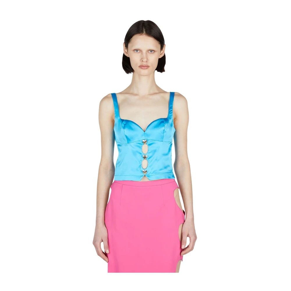 Marco Rambaldi Blue Heart Sleeveless Tops - Female - Sleeveless Tops - M - Tops