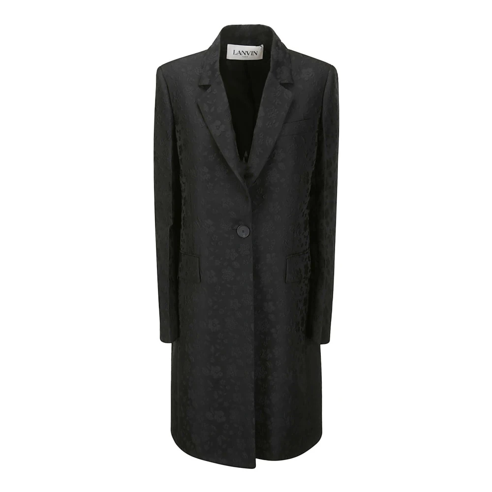 Lanvin Single-Breasted Coats Black Dames