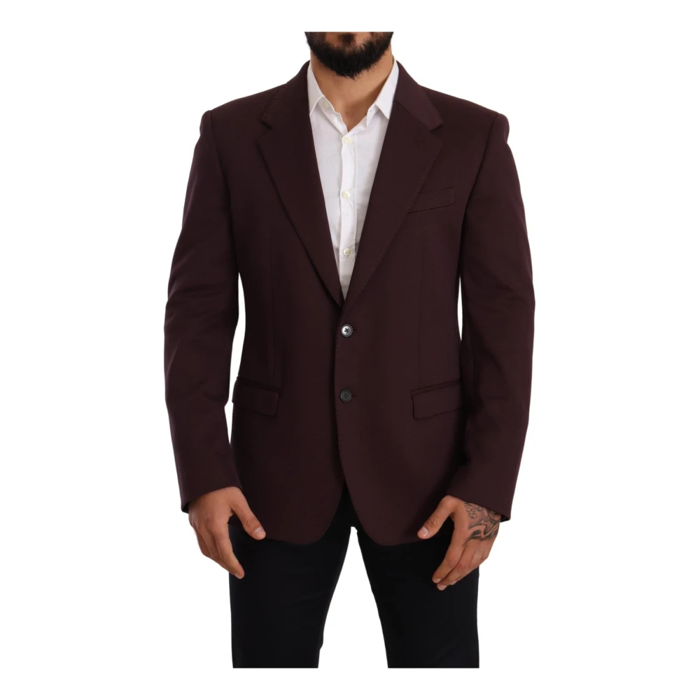 Dolce & Gabbana Men's Indigo Slim Fit Blazer With Logo Details