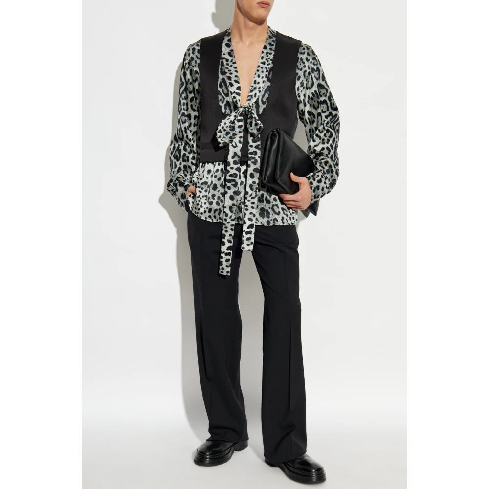 Dolce & Gabbana Zijden smokingvest Black Heren
