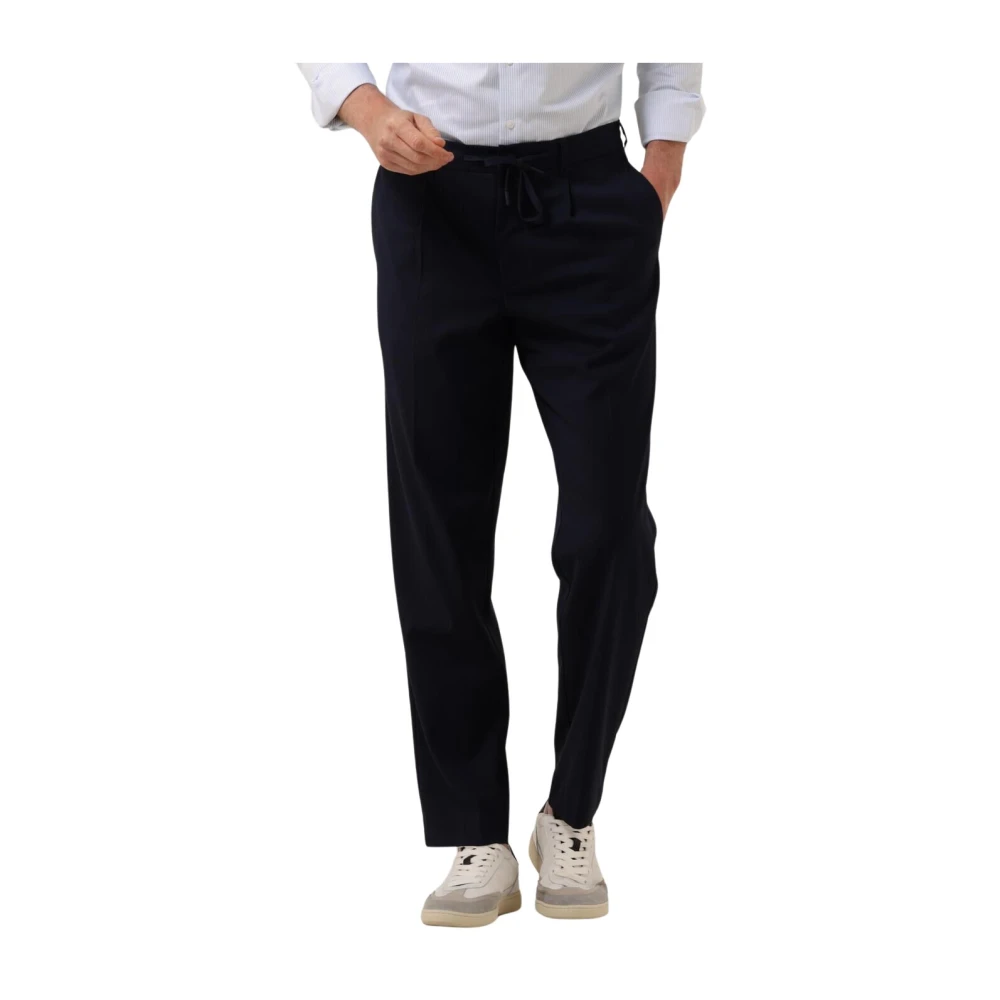 Selected Homme Tapered Leroy Pleat Pant Blue Heren