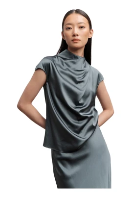 Lima siden satin topp