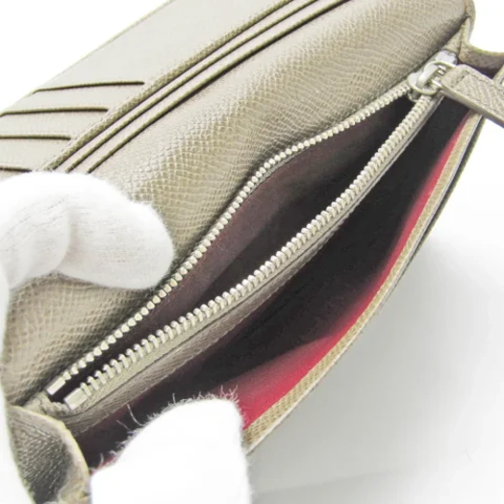 Bvlgari Vintage Pre-owned Leather wallets Brown Dames