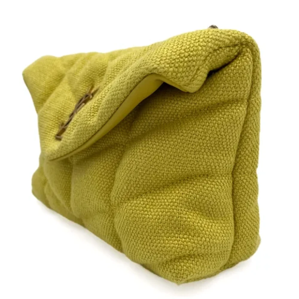 Yves Saint Laurent Vintage Pre-owned Canvas handbags Yellow Dames