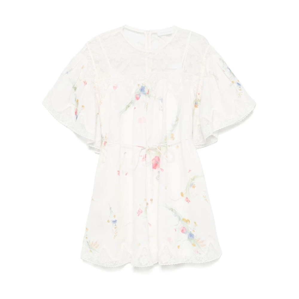 Zimmermann Women's White Lace Detail Dress With Belt