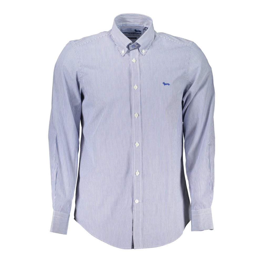 Harmont & Blaine Blauw Gestreept Overhemd Met Lange Mouwen Blue Heren