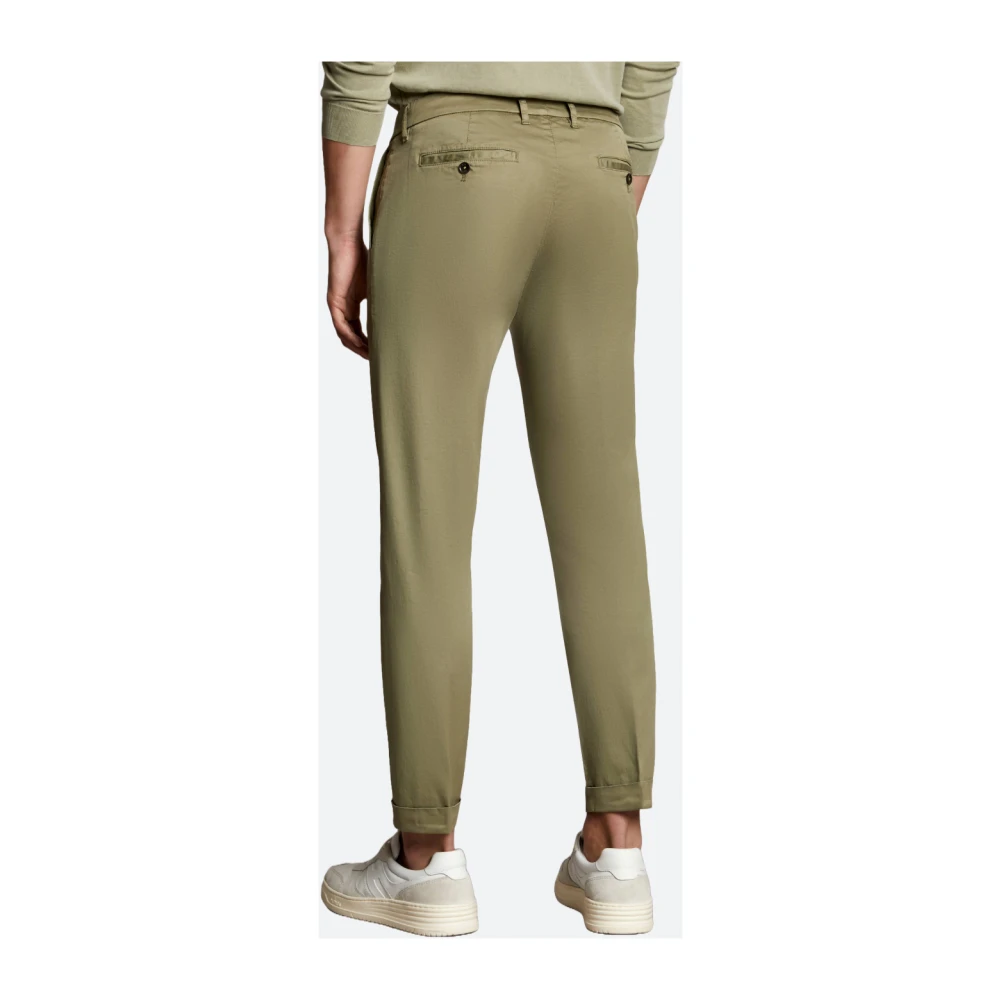 Fay Stretch katoenen gabardine broek Green Heren