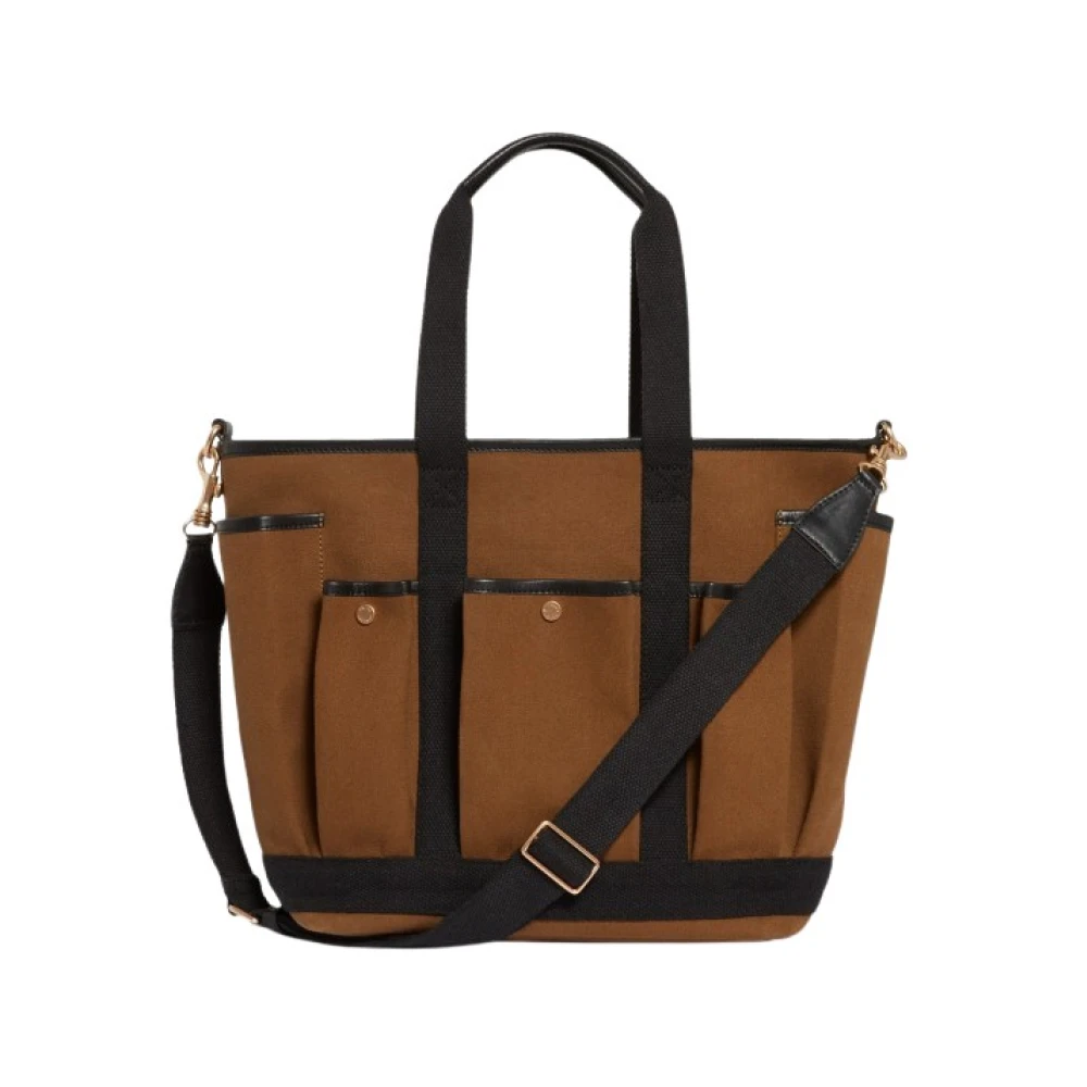 Vanessa Bruno Multipocket Schoudertas in Khaki Green Dames