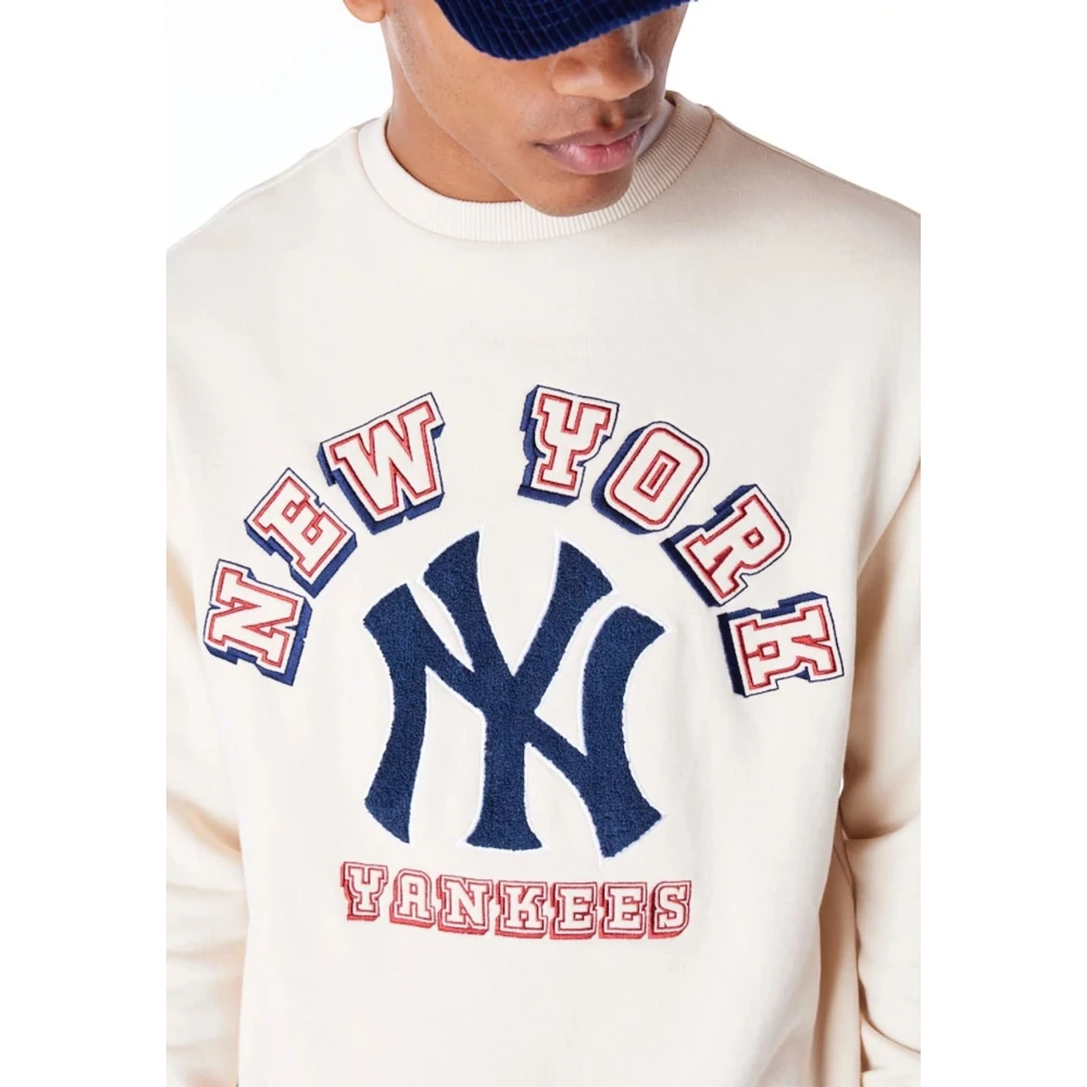 new era Oversize New York Yankees Sweater Beige Heren