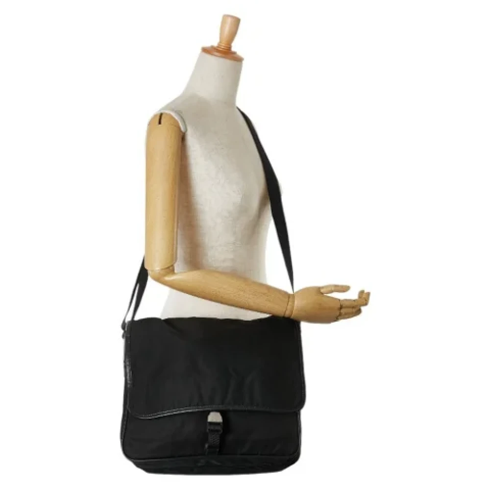 Prada Vintage Pre-owned Leather shoulder-bags Black Dames