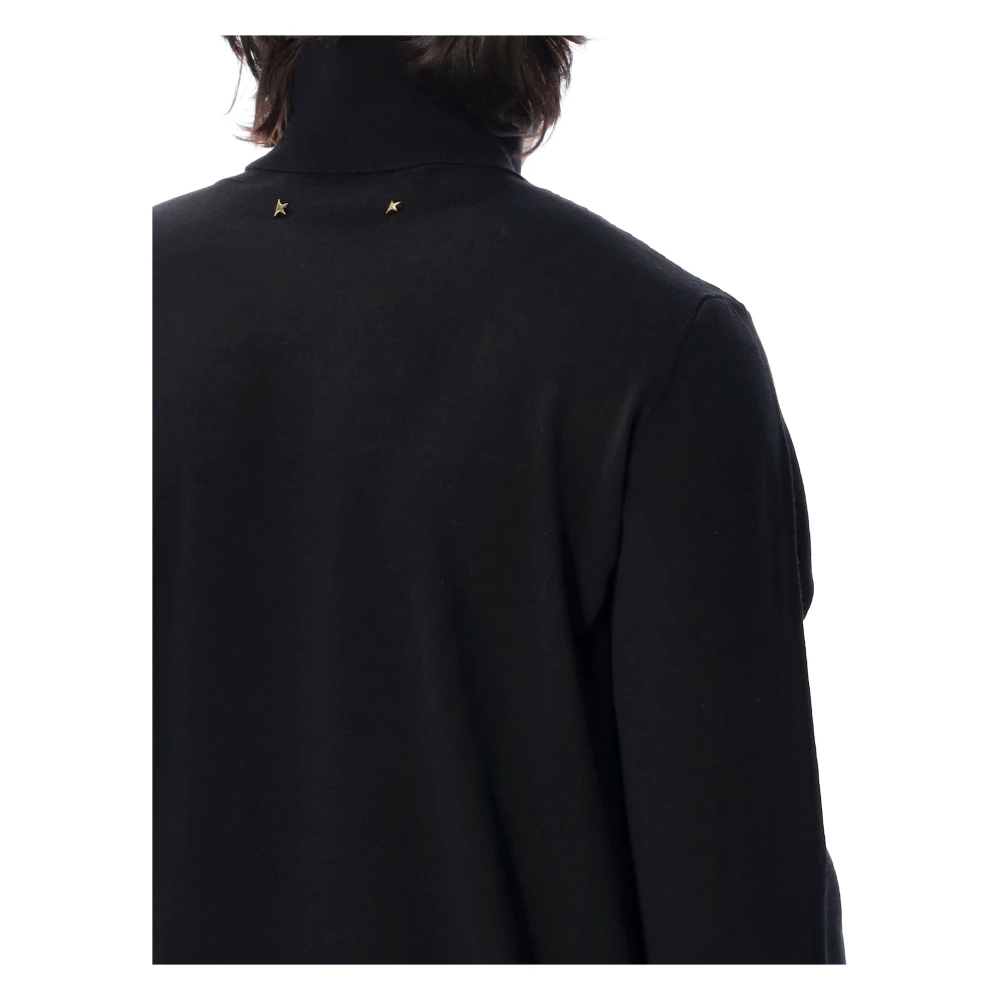 Golden Goose Stijlvolle Merino High Neck Sweater Black Heren