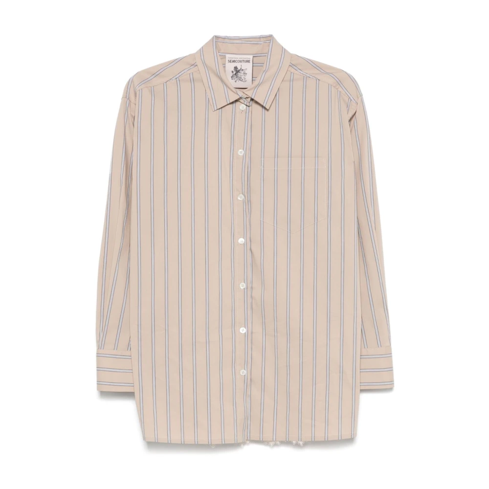 Semicouture Multicolor shirt voor vrouwen Beige Dames