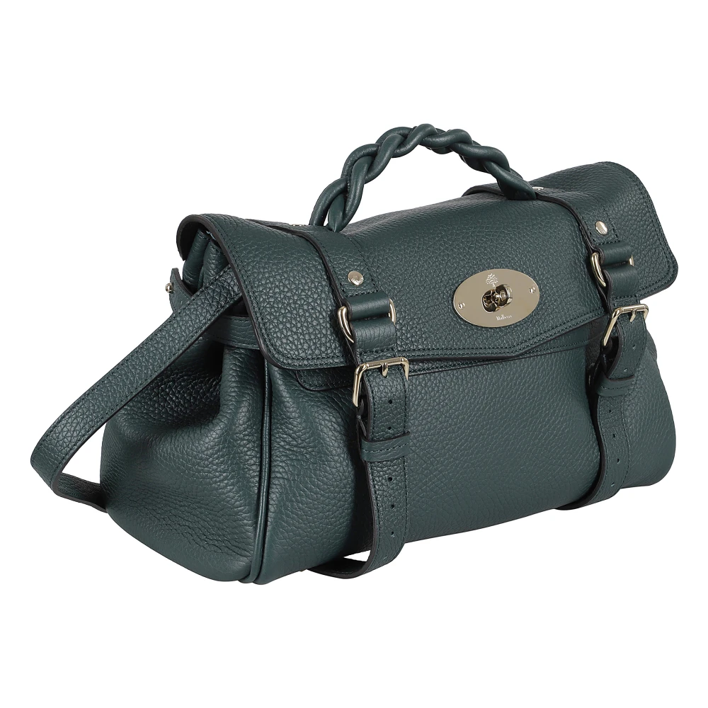 Mulberry Alexa Leren Tas met Zware Korrel Green Dames