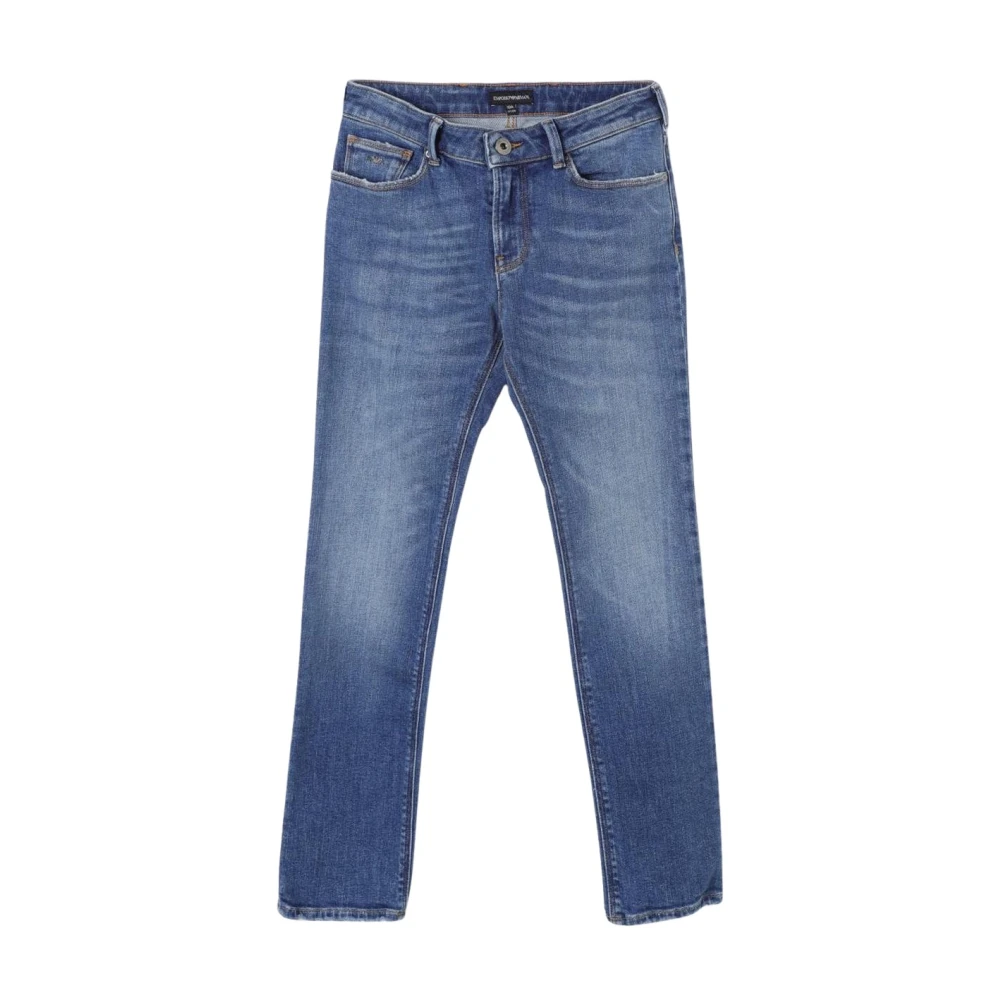 Emporio Armani Unisex Kids Blue Jeans,, Kids Stylish Straight Jeans Size 8 Y