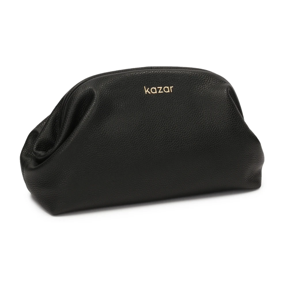Kazar Zwarte clutch tas om in de hand te dragen Black Dames