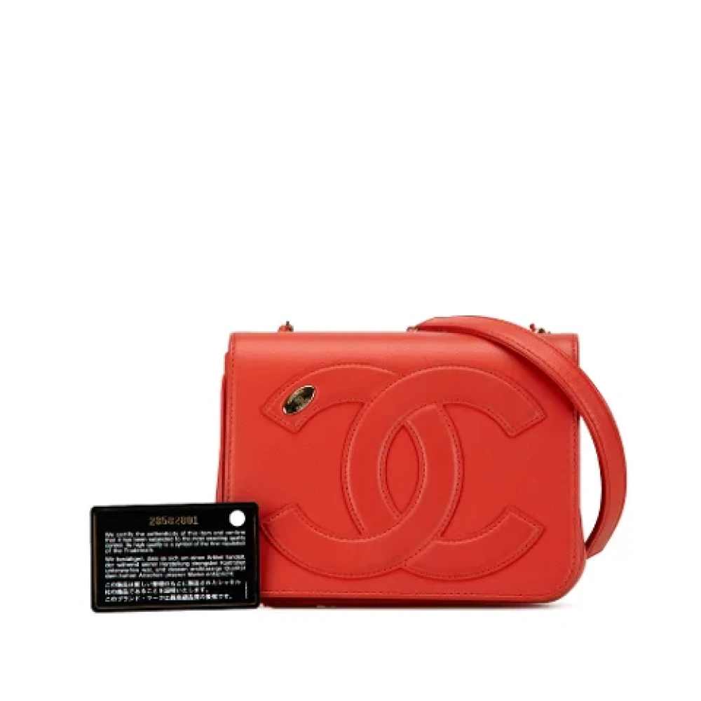 Chanel Vintage Pre-owned Leather shoulder-bags Red Dames