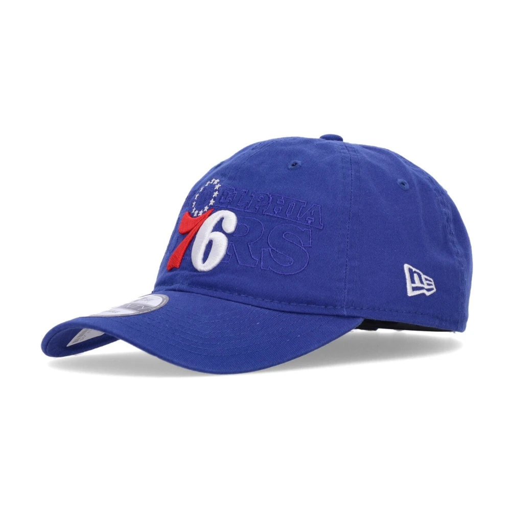 New Era Unisex Blue Nba Draft 76Ers Curved Visor Cap