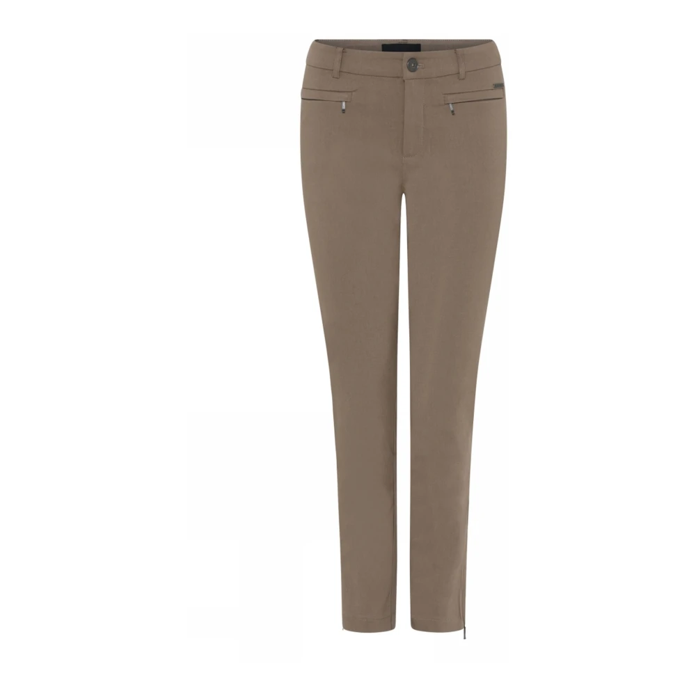 C.Ro Stijlvolle rits stro broek Beige Dames
