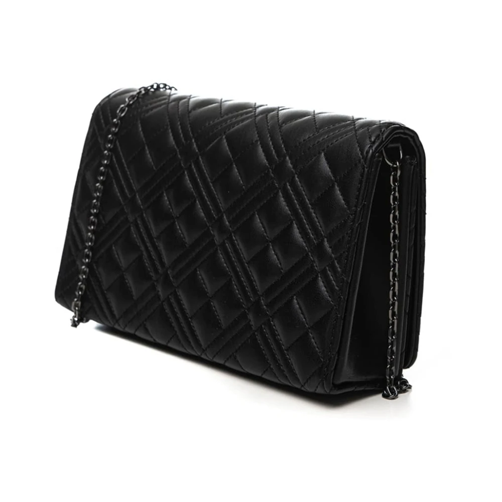 Love Moschino Gewatteerde Logo Schoudertas Black Dames