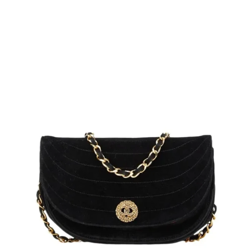 Chanel Vintage Pre-owned Suede chanel-bags Black Dames