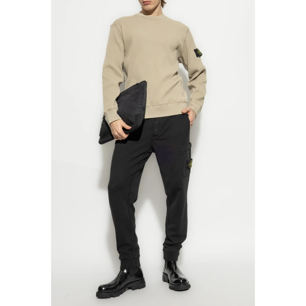 Stone Island Sweatshirt met Logo Beige Heren