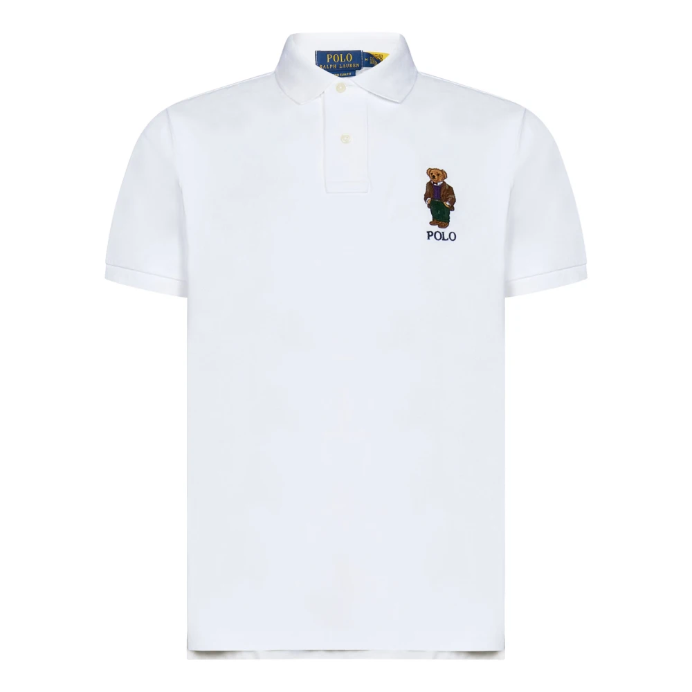 Ralph Lauren Wit Custom Slim-Fit Polo Shirt White Heren