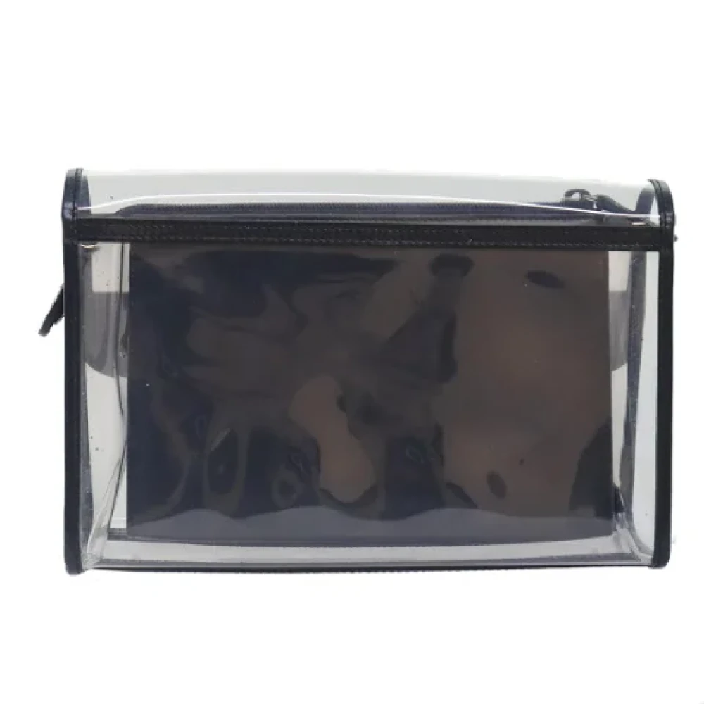 Gucci Vintage Pre-owned Vinyl clutches Black Dames