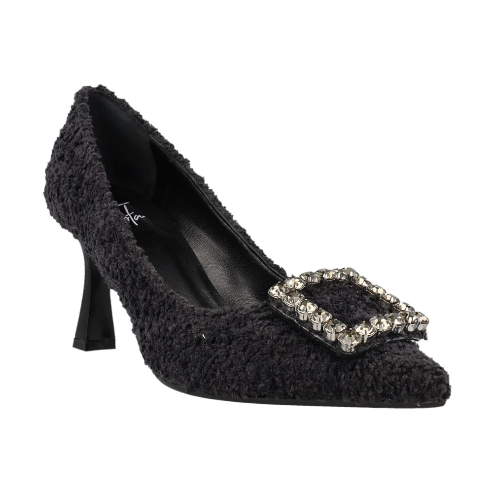 Roberto Festa Nero Bouclé Pumps Black Dames