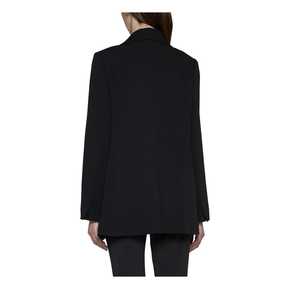 Blanca Vita Stijlvolle Jassen met Sciall Detail Black Dames