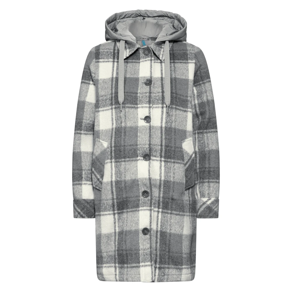Cecil Lang overshirt met capuchon en zakken Gray Dames