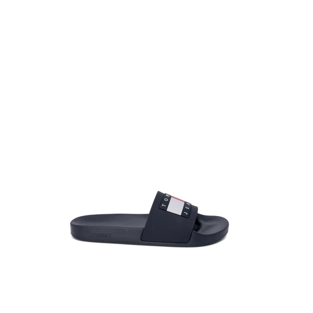 Tommy Jeans Men's Blue Sliders,, Printed Slide Sandal Size 10 Uk
