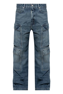 Blå Dubbla Cargo Jeans