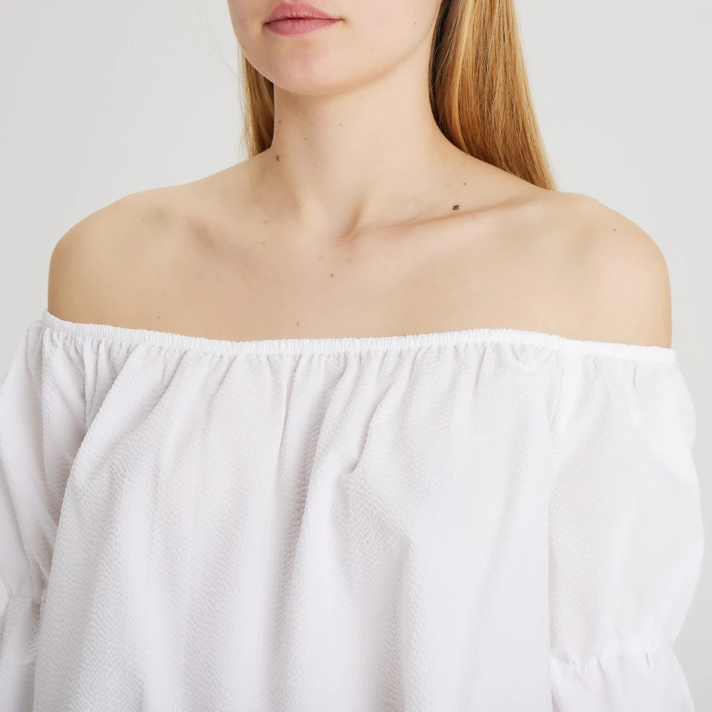Giorgio Grati Polka Dot Katoenen Overhemd White Dames