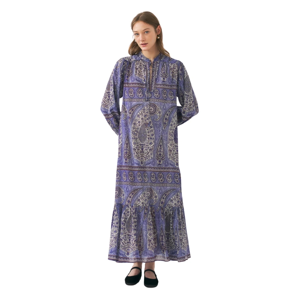 Antik batik Print jurk Tajar Blue Dames