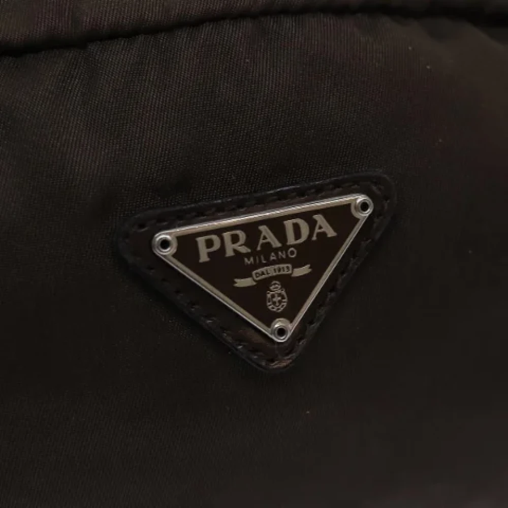 Prada Vintage Pre-owned Nylon pouches Brown Dames