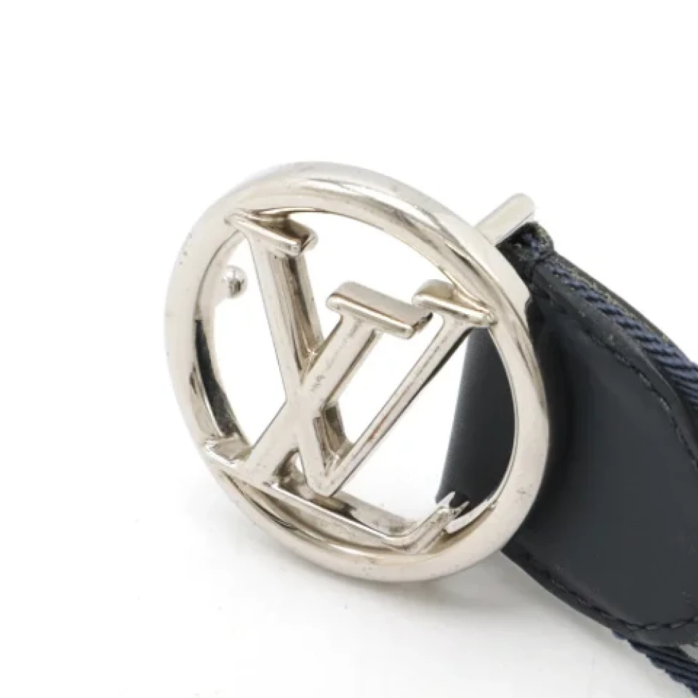 Louis Vuitton Vintage Pre-owned Leather belts Blue Heren
