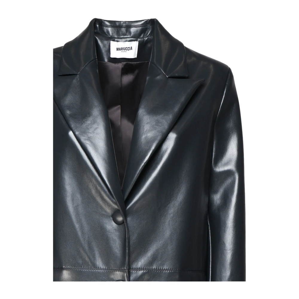 Mariuccia Milano Grijze Eco-Leren Jassen Gray Dames
