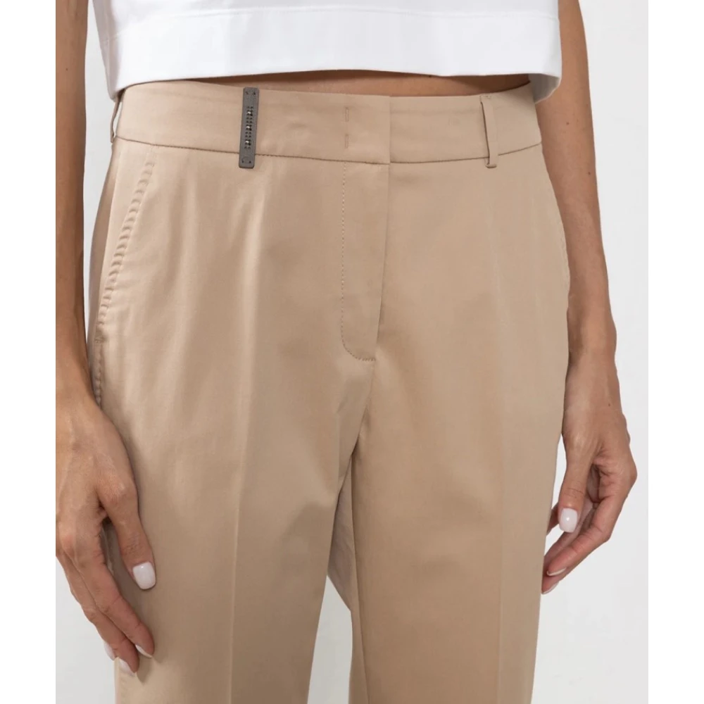 PESERICO Dubbele Technische Sigarettenbroek Beige Dames