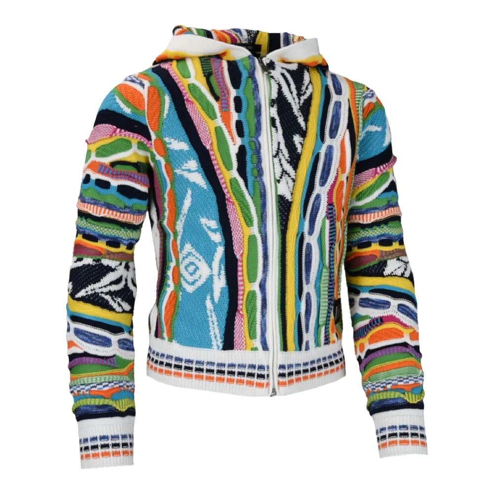 Carlo Colucci Boys Multicolor Kids Sweatshirts, 7 Y, Kids Hooded Knit Jacket Castriotta