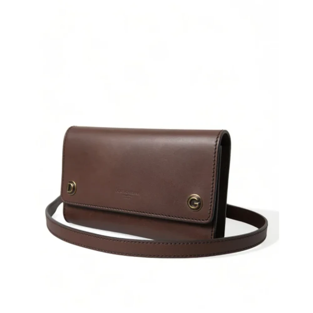 Dolce & Gabbana Pre-owned Fabric crossbody-bags Brown Dames