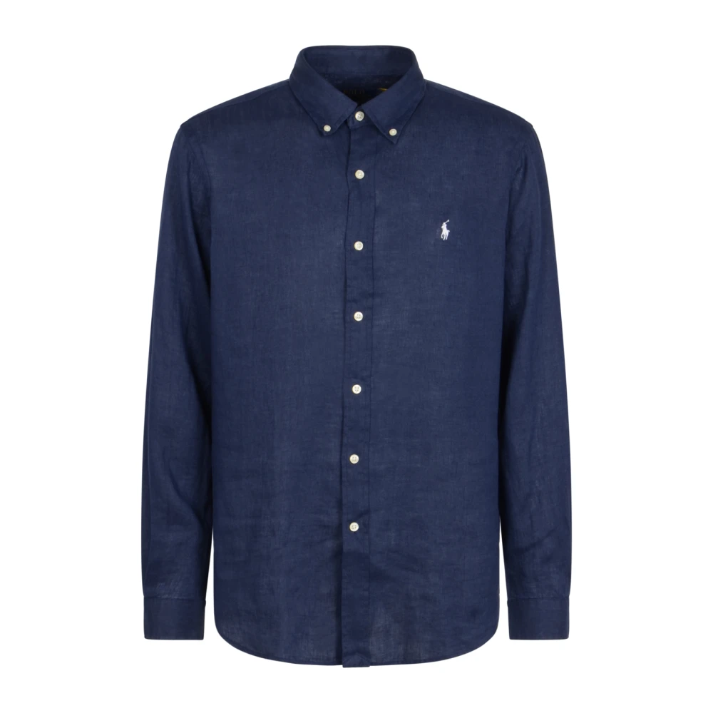 Polo Ralph Lauren Herr Blå Skjortor S, Long Sleeve Sport Shirt