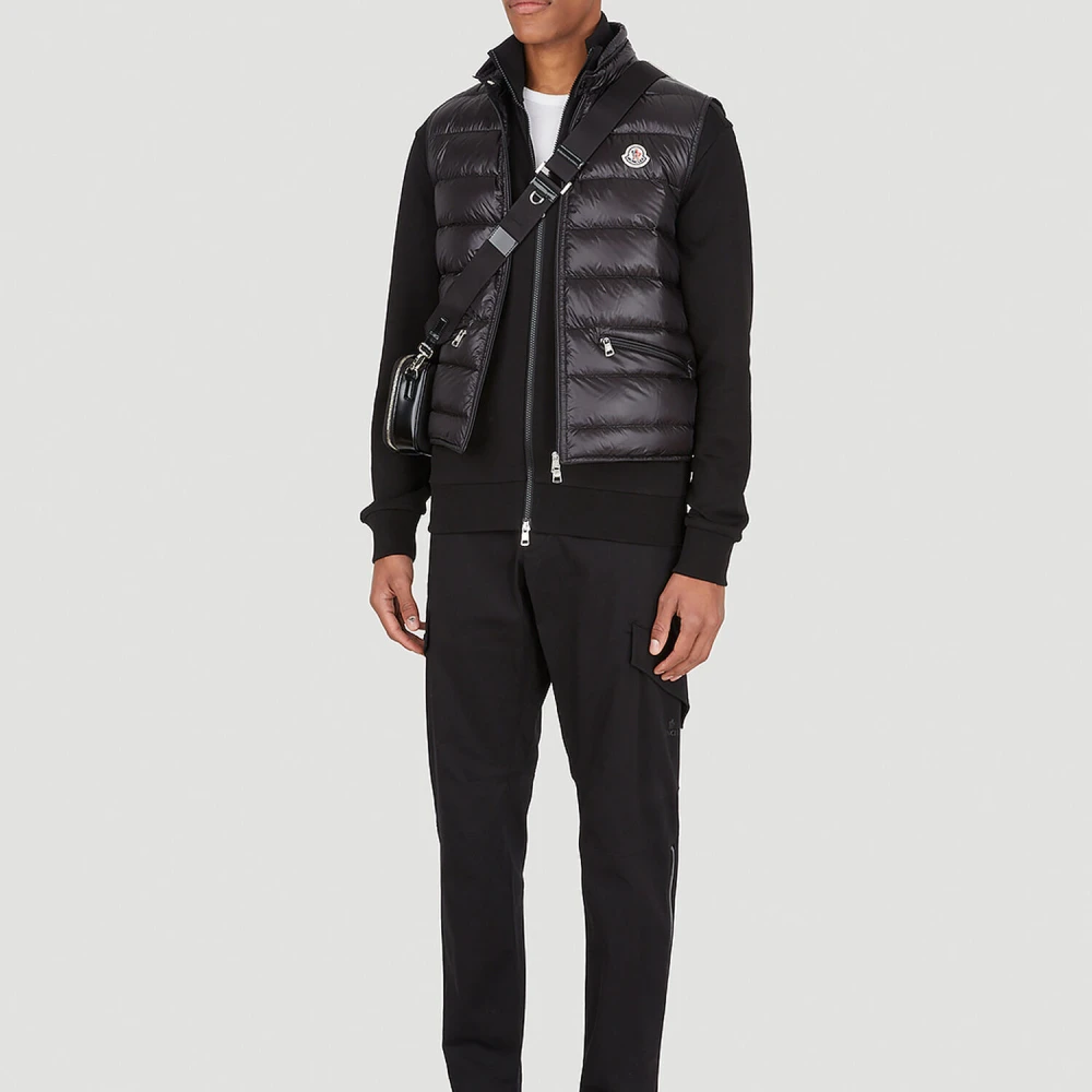 Moncler Gui Mouwloze Donsjas Black Heren