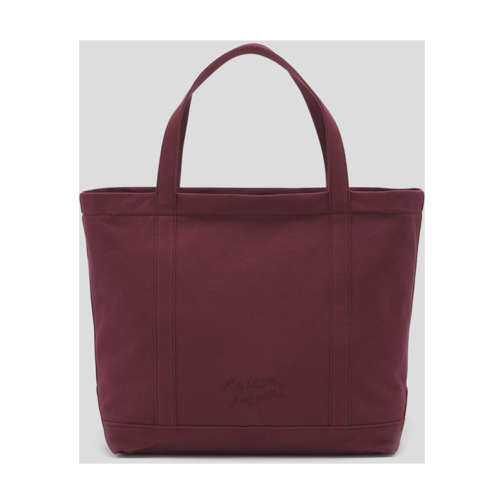 Maison Kitsuné Katoenen Winkelmand Red Dames